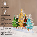 Gift For Grandma,Gift For Grandparents,Christmas,Love - Watercolor Christmas Tree - Personalized Custom Shaped Light Box