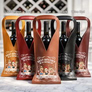 Gift For Bestie,Old Best friends,Funny - We Go Together Like Drunk And Disorderly - Personalized Leather Wine Bag