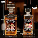 Gift For Bestie,Gift For Sisters,Funny,Gift For Women - We Go Together Like Drunk And Disorderly - Personalized Square Whiskey Bottle