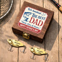 Gift For Father,Fishing,Top Market,Playful,Custom Text - We Hooked The Best Dad Grandpa - Personalized Metal Fish Lure Set