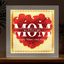 Gift For Mother, Mom - Children, Happy - We Love You Mom Grandma - Personalized LED Light Flower Shadow Box