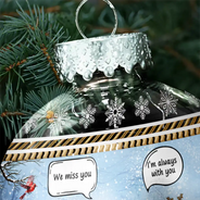 Family,Christmas,Memorial,Sad - We Miss You - Personalized Ball Ornament