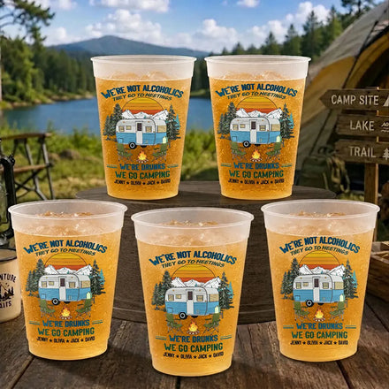 We're Drunks We Go Camping - Personalized Frosted Cups