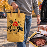 Christmas,Custom Text,Gift For Father,Gifts For Him,Grateful,Grilling,Top Market - Grilling Master, BBQ Grilling Gift For Dad, Husband, Boyfriend - Personalized With Name BBQ Blanket