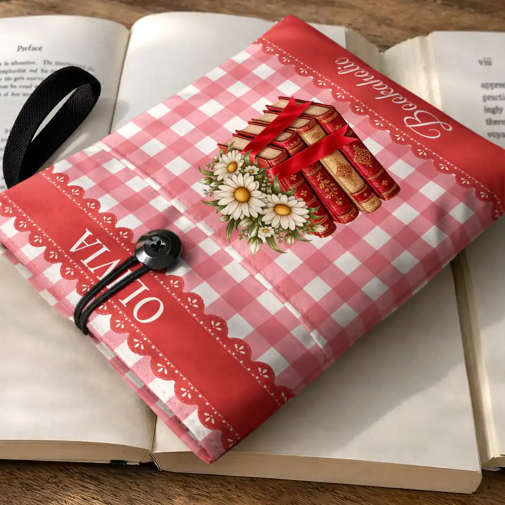 Top Market,Gifts For Her,Christmas,Gifts For Him,Reading,Gift For Yourself,Icon,Happy - Bookworm Keepsake - Personalized Book Sleeve