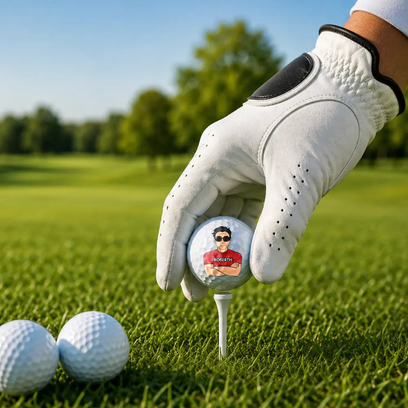If Found Return To This Guy - Gift For Dad, Father, Grandpa, Golfer, Golf Lover - Personalized Golf Ball