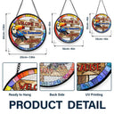 Gift For Couples,Gift For Wife,Gift For Husband,Gift For Boyfriend,Gift For Girlfriend,Gift For Yourself,Family,Summer,Beach - Welcome To Paradise - Personalized Stained Glass Window Hanging Suncatcher