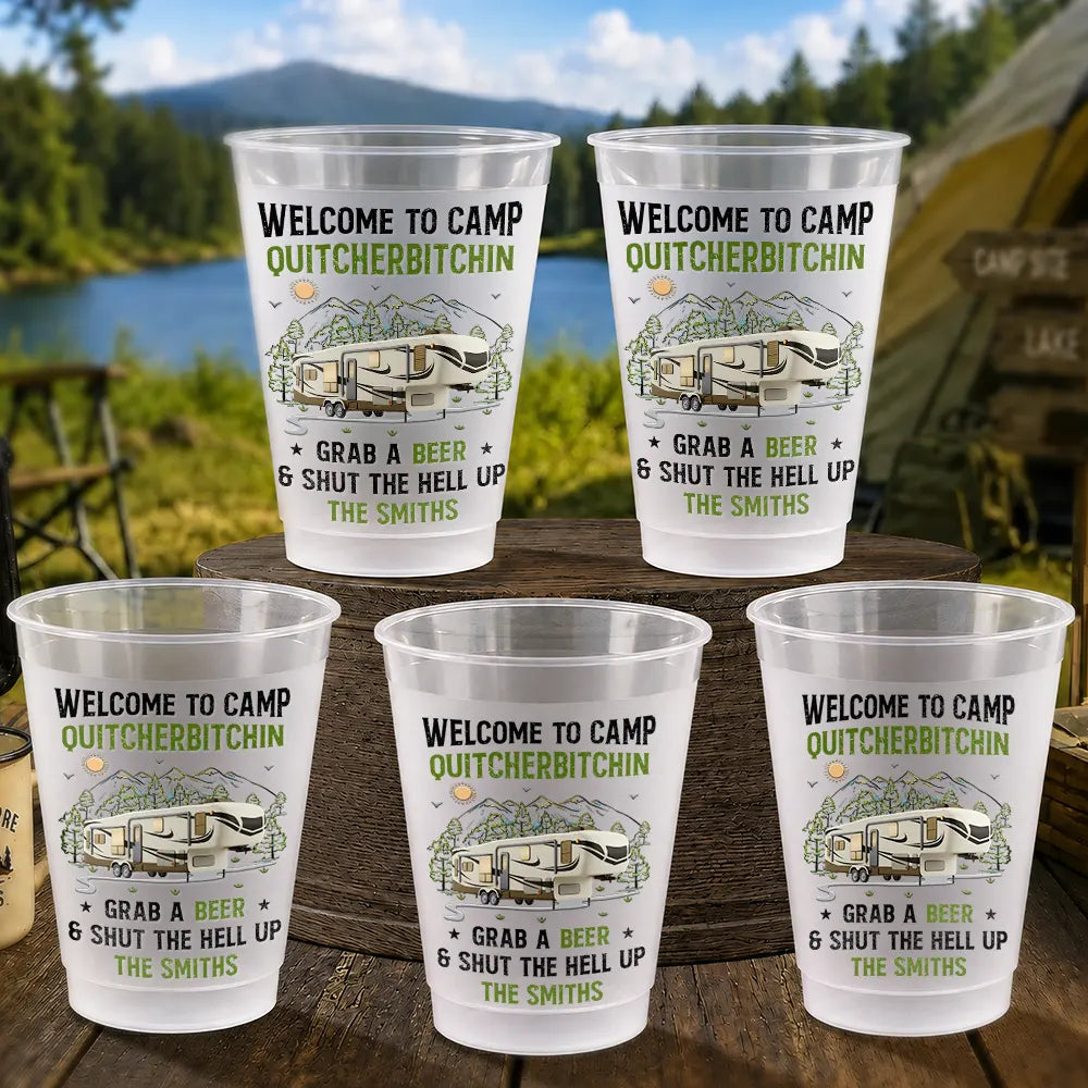 Welcome To Camping Party - Personalized Frosted Cups
