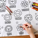 Teacher,Inspirational,Back To School,Icon,Custom Text - Welcome To Our Garden Back To School - Personalized Coloring Tablecloth