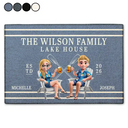 Happy,Gift For Couples,Gift For Husband,Gift For Wife,Gift For Boyfriend,Lake,Beach - Welcome To The Lake Beach House - Personalized Doormat