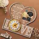Wedding Anniversary,Gift For Couples,Gift For Husband,Gift For Wife,Happy - When We Get To The End Of Lives Couple - Personalized Acrylic Desk Clock