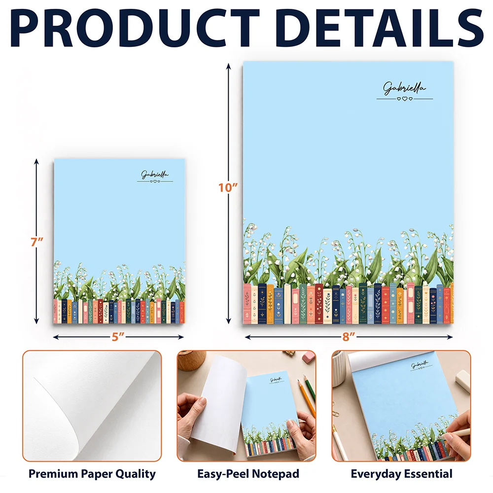 Cozy,Reading,Gift For Yourself,Gift For Women,Icon - Where Birth Flowers Bloom For Book Lovers - Personalized Notepad