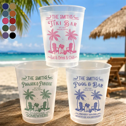Where Every Hour Is Happy Hour - Personalized Frosted Cups
