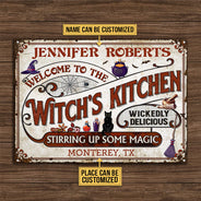 Witch Kitchen Stirring Up Some Magic Custom Classic Metal Signs