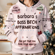 Gift For Yourself,Gift For Women,Gift For Bestie,Funny - Women Everyday Affirmation Girl Power Self Claim - Personalized Pullover Hoodie