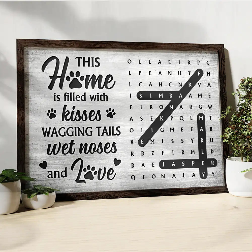 Family, Pet Lovers, LGBT, Single Mom, Single Dad, Happy - Word Search Puzzle A House Is Not A Home Without Pawprints - Personalized Poster