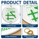 Gift For Colleagues,Christmas,Word Search Puzzle,Happy - Word Search Puzzle Best Team Ever Never Forget The Difference You Make - Personalized Circle Ceramic Ornament
