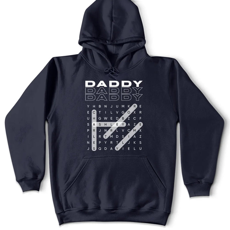 Gift For Father,Gift For Grandpa,Gift For Men,Happy - Word Search Puzzle Daddy Grandpa - Personalized T Shirt