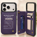 Word Search Puzzle Grandma Abuela My Favorite People Call Me - Personalized Leather Flip Wallet Phone Case