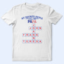 Gift For Father,Gift For Grandpa,Gift For Men,America 250th,Happy,Independence Day - Crossword Stars And Stripes My Favorite People Call Me Papa - Personalized T Shirt