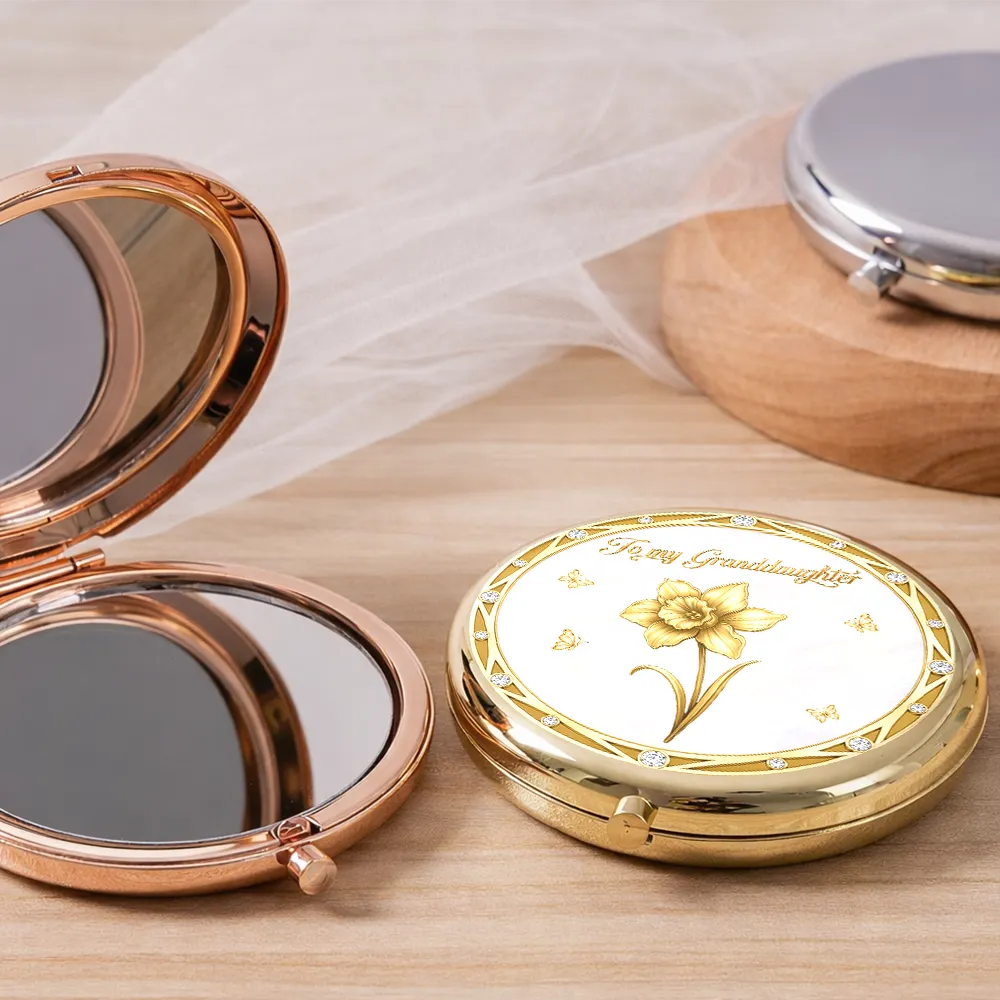 Gift For Granddaughter,Gift For Grandkids,Gifts For Her,Icon,Sentimental - Gift For Granddaughter - Personalized Just Do Your Best Compact Mirror