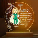 Nurse A Person Strong Enough To Tolerate Everything - Gift For Nurses - Personalized Custom 3D Led Light Wooden Base