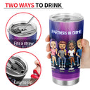 Drinking Friends Partners In Crime Just Remember If We Get Caught - Birthday Gifts For Friends, Besties, Soul Sisters, BFF - Personalized Custom Tumbler