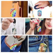 Custom Photo You Left Paw Prints On My Heart - Pet Memorial Gift - Personalized Aluminum Keychain
