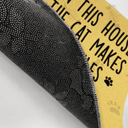 We Rule The House Cat Version - Home Decor, Birthday, Funny, Housewarming Gift For Cat Lovers - Personalized Doormat