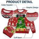 Custom Photo Funny Dog Cat Face Happy Pawlidays - Christmas Gift For Pet Lovers - Personalized Unisex Ugly Sweater