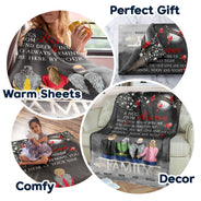 Sending Hugs From Heaven - Family Memorial Gift - Personalized Fleece Blanket