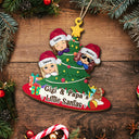 Gigi And Papa's Little Santa - Christmas Gift For Grandparents, Parents - Personalized Wooden Cutout Ornament