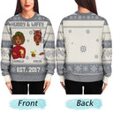 Hubby & Wifey - Anniversary, Christmas Gift For Couples, Husband, Wife - Personalized Unisex Ugly Sweater