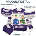 Hubby & Wifey - Anniversary, Christmas Gift For Couples, Husband, Wife - Personalized Unisex Ugly Sweater