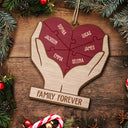 Heart Puzzle - Christmas Gifts For Family, Siblings - Personalized Custom Shaped Wooden Ornament