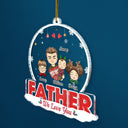 Grandkids Papa Daddy - Christmas Gift For Grandpa, Father, Uncle - Personalized Custom Shaped Acrylic Ornament