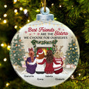 Best Friends Are The Sisters We Choose For Ourselves - Christmas Gift For Besties, Sisters - Personalized Custom Shaped Acrylic Ornament