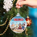 Besties Sisters Forever - Christmas Gift For Colleagues, Brothers, Siblings, Best Friends - Personalized Custom Shaped Acrylic Ornament