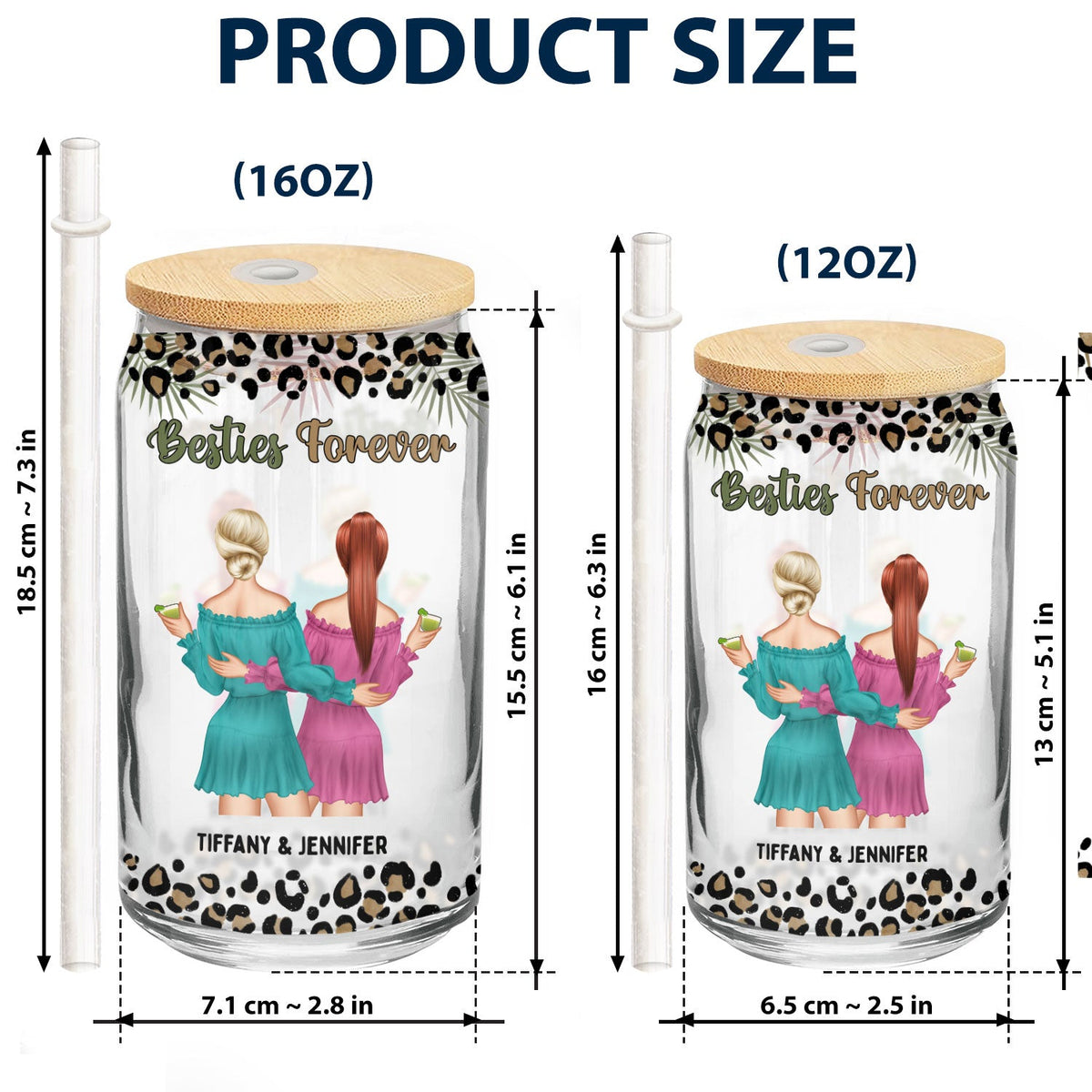 10 Reasons Why You Are My Bestie - Holiday, Birthday, Loving Gift For Friends, Colleagues - Personalized Clear Glass Can