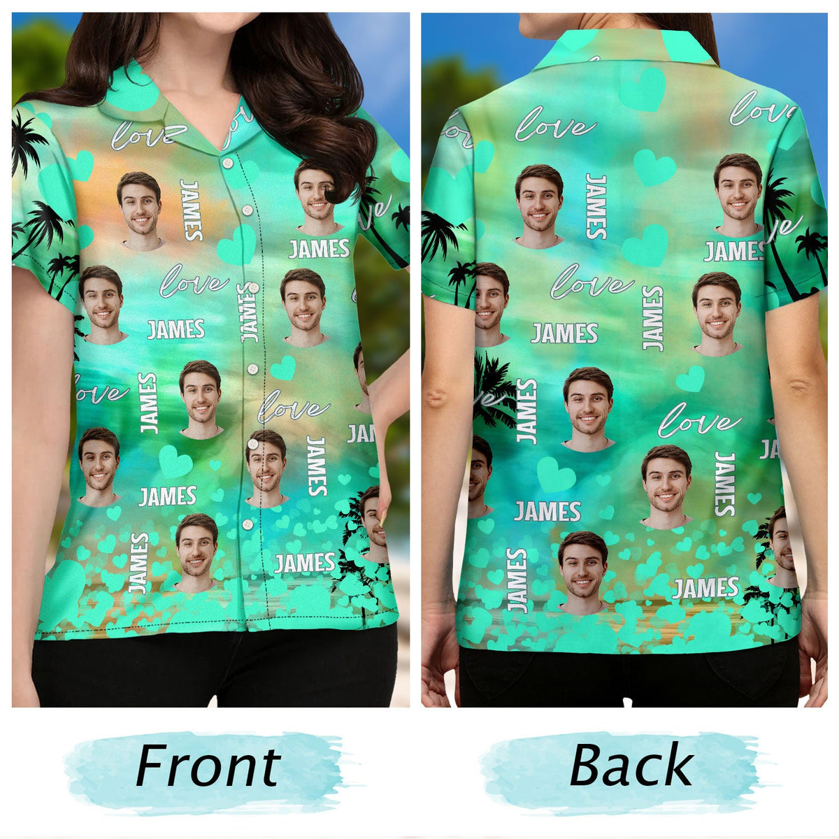 Custom Photo Funny Love - Gift For Husband, Boyfriend - Personalized Hawaiian Shirt
