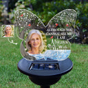 Custom Photo Although You Cannot See Me - Memorial Gift For Family, Friends, Siblings, Dad, Mom - Personalized Solar Light