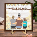 We Love You - Loving Gift For Mother, Grandma, Grandmother - Personalized 2-Layered Wooden Plaque With Stand