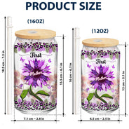 First Mom Now Grandma - Gift For Mothers, Grandmas, Aunties - Personalized Clear Glass Can