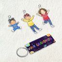 Our Grandkids Version 11 To 15 - Loving Gift For Grandma, Grandparents, Mother - Personalized Acrylic Tag Keychain