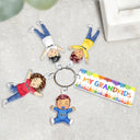 Our Grandkids Version 11 To 15 - Loving Gift For Grandma, Grandparents, Mother - Personalized Acrylic Tag Keychain
