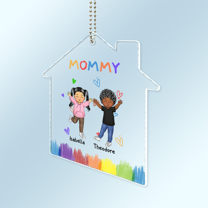 Our Grandkids - Loving Gift For Grandma, Grandpa, Grandparents, Mother, Father - Personalized Acrylic Car Hanger