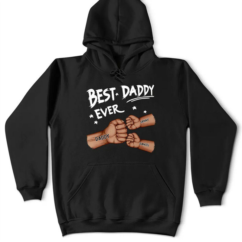Gift For Father,Gift For Grandpa,Dad - Children,Happy - Best Dad Grandad Ever Fist Bump - Personalised T Shirt