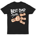 Gift For Father,Gift For Grandpa,Dad - Children,Happy - Best Dad Grandad Ever Fist Bump - Personalised T Shirt