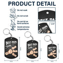 Best Dad Grandpa Ever Fist Bump - Personalized Aluminum Keychain