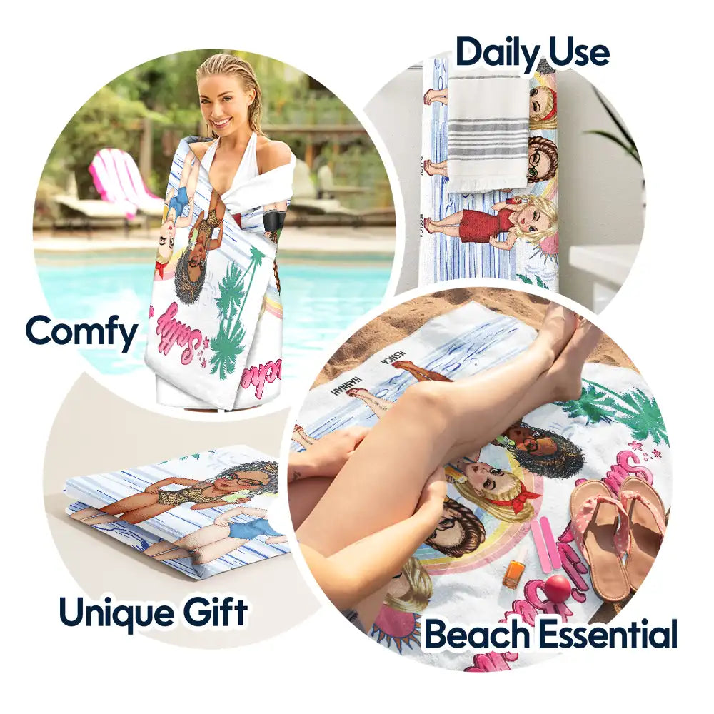 Girls Trip Let The Shenanigans Begin - Personalized Beach Towel